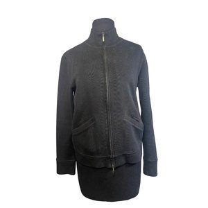 Falconnable Size Small Black Full Zip Knit Jacket with Pockets